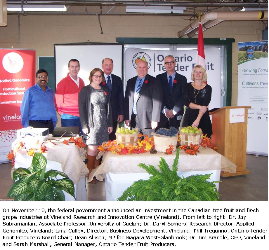 Ontario Tender Fruit News Advancing Tree Fruit and Fresh Grape Sectors in Canada